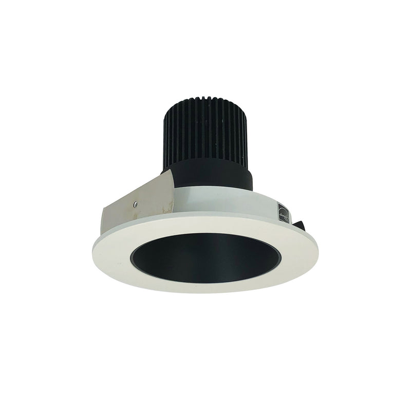 Nora Lighting NIO-4RNDCCDXBW 4" Rnd Deep Cone Regressed, Black Reflector / White Flange