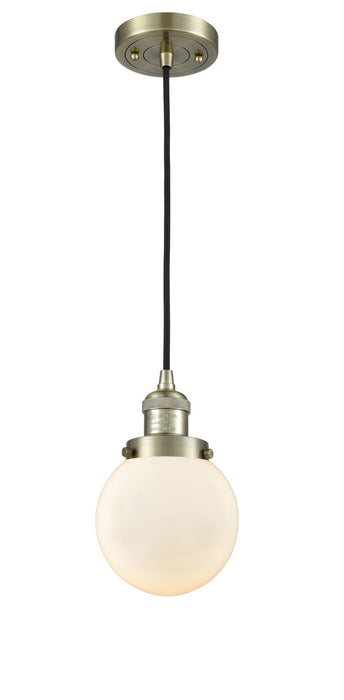 Innovations 201C-AB-G201-6-LED LED Mini Pendant, Antique Brass