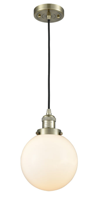 Innovations 201C-AB-G201-8-LED LED Mini Pendant, Antique Brass