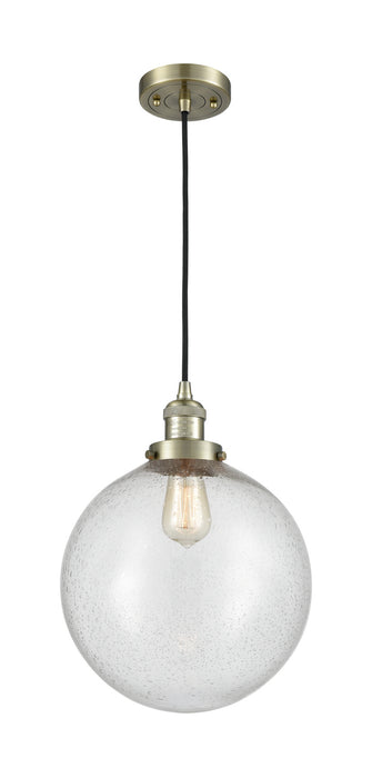 Innovations 201C-AB-G204-12 One Light Mini Pendant, Antique Brass