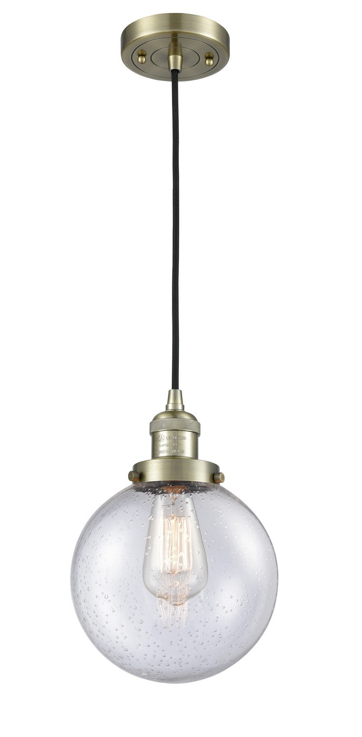 Innovations 201C-AB-G204-8-LED LED Mini Pendant, Antique Brass