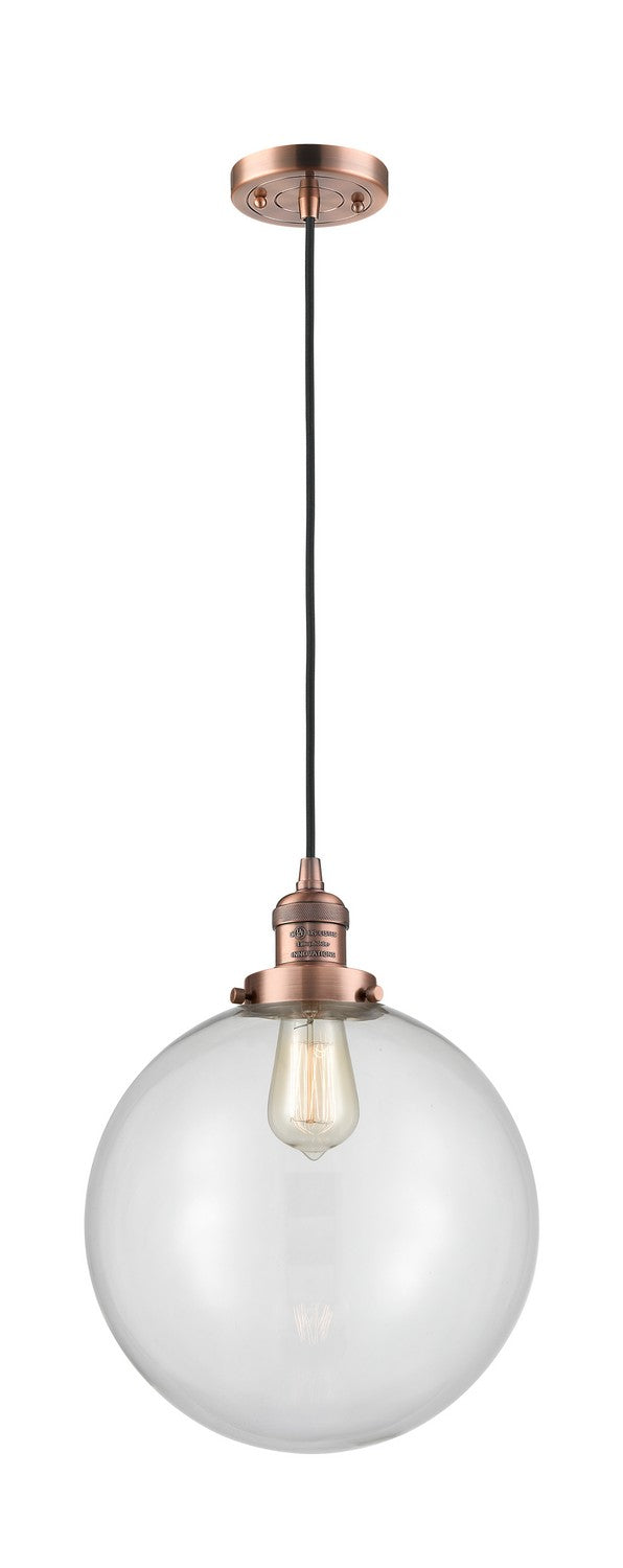 Innovations 201C-AC-G202-12-LED LED Mini Pendant, Antique Copper