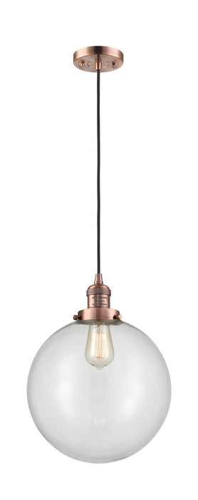 Innovations 201C-AC-G202-12-LED LED Mini Pendant, Antique Copper