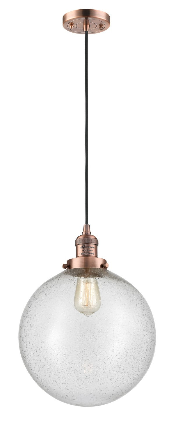 Innovations 201C-AC-G204-12-LED LED Mini Pendant, Antique Copper