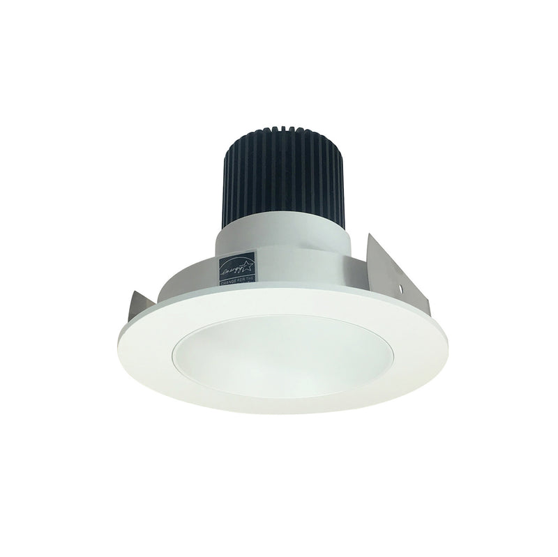Nora Lighting NIO-4RNDCCDXMPW 4" Rnd Deep Cone Regressed, Matte Powder White Reflector / Matte Powder White Flange