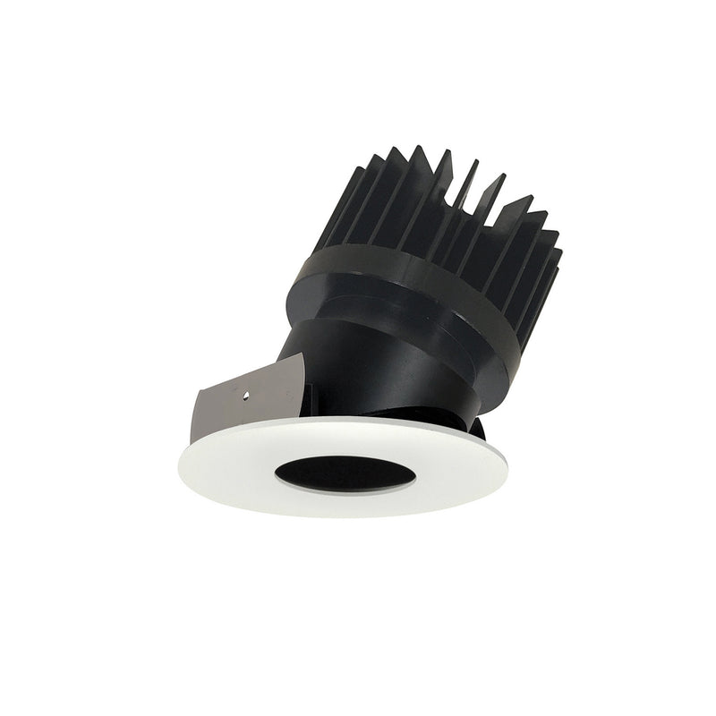 Nora Lighting NIO-4RPHA27XBMPW/HL Pinhole Adjustable Trim, Black Pinhole / Matte Powder White Flange