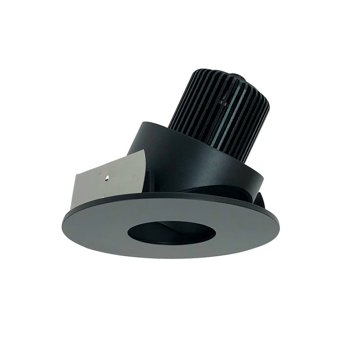 Nora Lighting NIO-4RPHACDXBB 4" Round Pinhole Adj. Cd, Black Pinhole / Black Flange