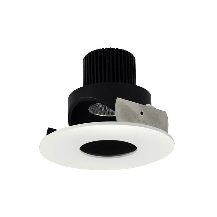 Nora Lighting NIO-4RPHACDXBMPW 4" Round Pinhole Adj. Cd, Black Pinhole / Matte Powder White Flange