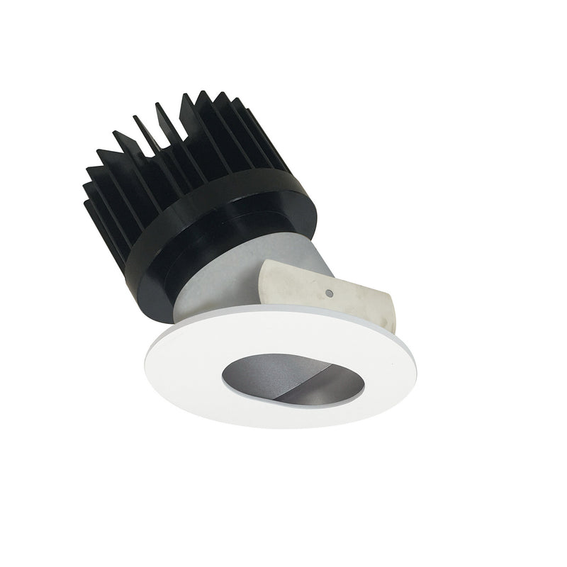 Nora Lighting NIO-4RSL35XHZMPW/HL Adjustable Trim, Haze Slot Aperture / Matte Powder White Flange