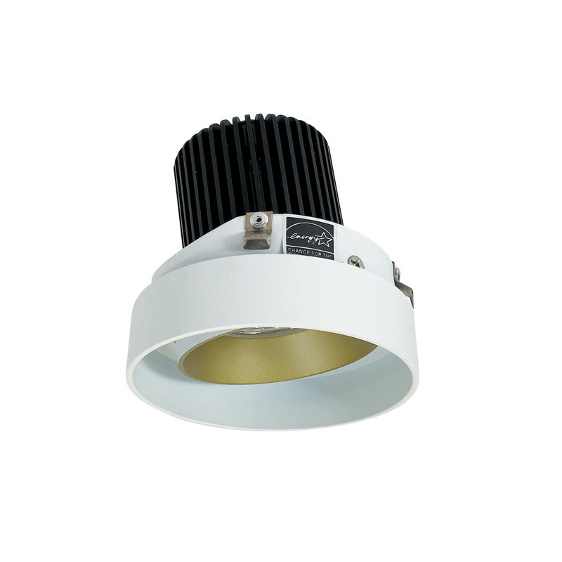 Nora Lighting NIO-4RTLA30XCHMPW/10 Adjustable Trim, Champagne Haze Adjustable / Matte Powder White Reflector