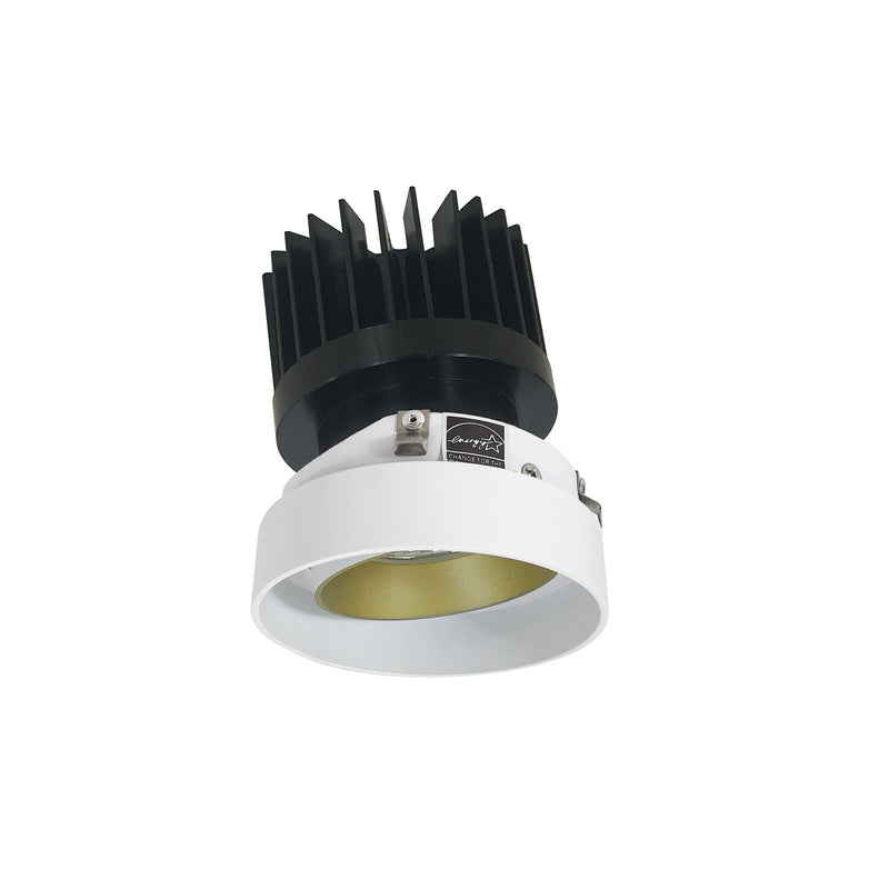 Nora Lighting NIO-4RTLA30XCHMPW/HL Adjustable Trim, Champagne Haze Adjustable / Matte Powder White Reflector