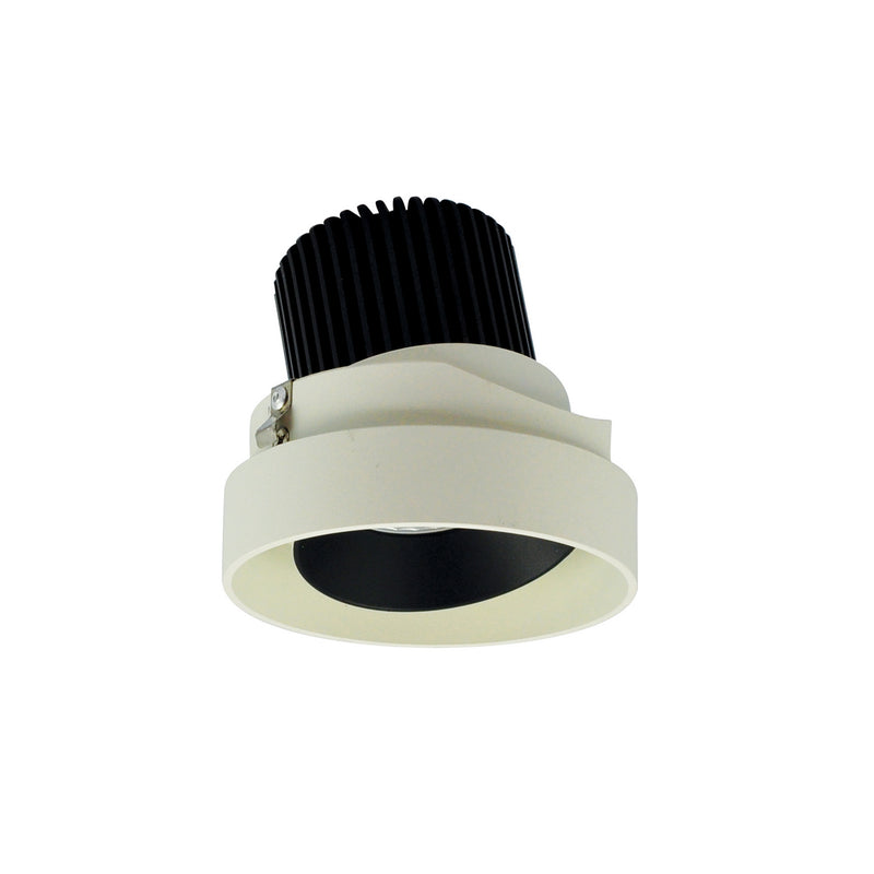 Nora Lighting NIO-4RTLA50XBW 4" Round Trimless Adj, Black Adjustable / White Reflector