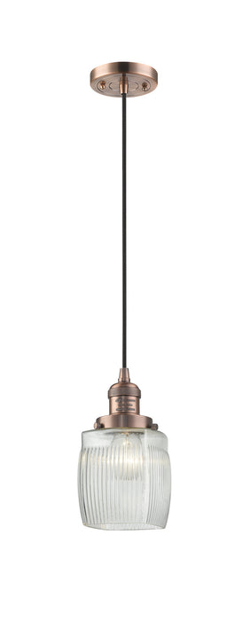 Innovations 201C-AC-G302-LED LED Mini Pendant, Antique Copper