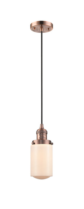 Innovations 201C-AC-G311 One Light Mini Pendant, Antique Copper