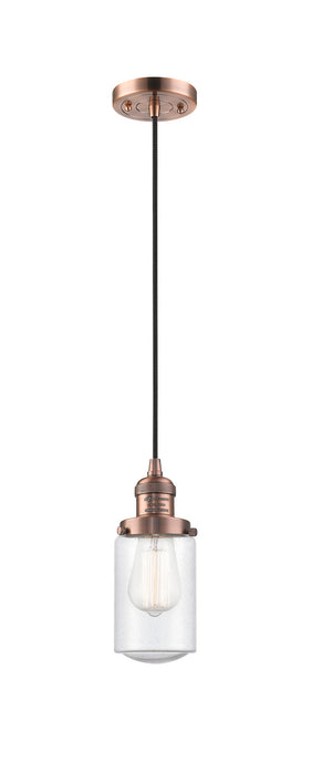 Innovations 201C-AC-G314 One Light Mini Pendant, Antique Copper
