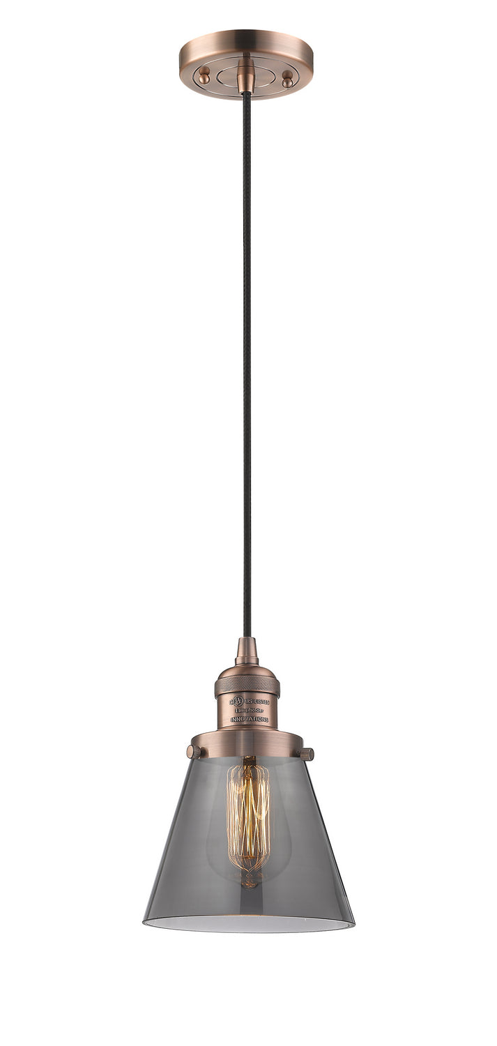Innovations 201C-AC-G63-LED LED Mini Pendant, Antique Copper