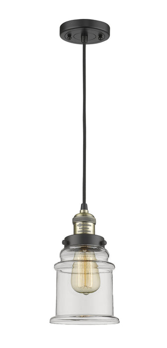 Innovations 201C-BAB-G182 One Light Mini Pendant, Black Antique Brass