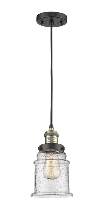 Innovations 201C-BAB-G184 One Light Mini Pendant, Black Antique Brass