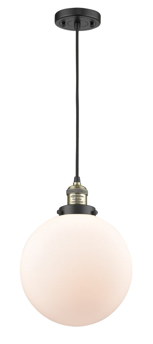 Innovations 201C-BAB-G201-10-LED LED Mini Pendant, Black Antique Brass