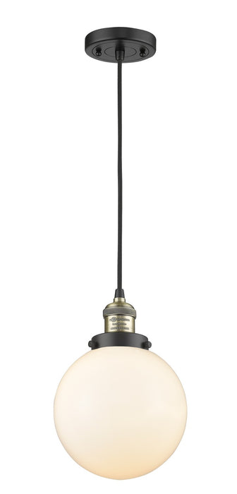 Innovations 201C-BAB-G201-8-LED LED Mini Pendant, Black Antique Brass