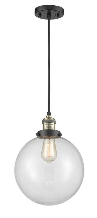Innovations 201C-BAB-G202-10-LED LED Mini Pendant, Black Antique Brass