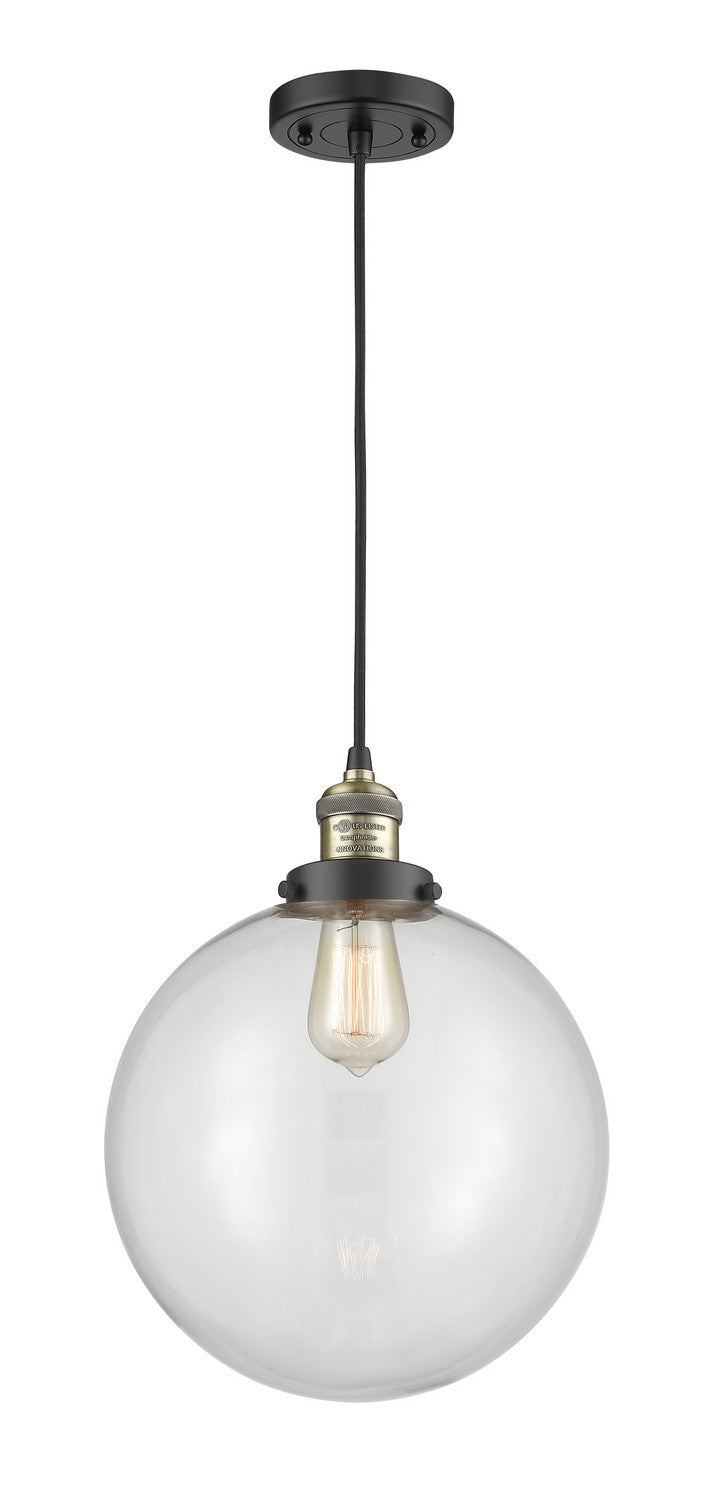 Innovations 201C-BAB-G202-12-LED LED Mini Pendant, Black Antique Brass