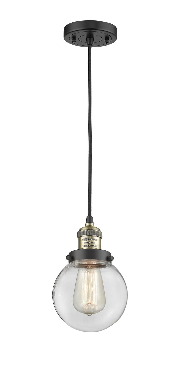 Innovations 201C-BAB-G202-6-LED LED Mini Pendant, Black Antique Brass