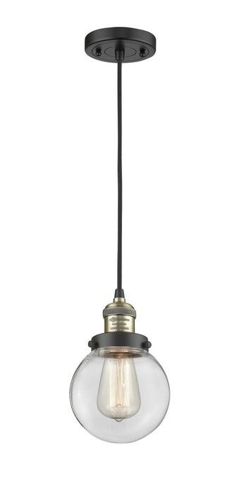 Innovations 201C-BAB-G202-6-LED LED Mini Pendant, Black Antique Brass