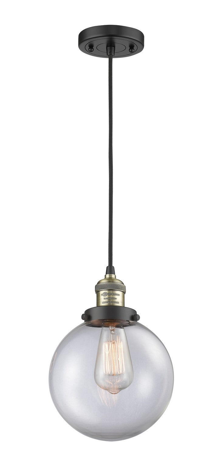 Innovations 201C-BAB-G202-8-LED LED Mini Pendant, Black Antique Brass
