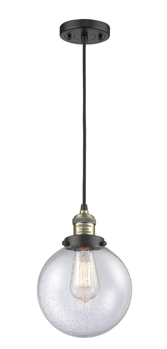Innovations 201C-BAB-G204-8-LED LED Mini Pendant, Black Antique Brass
