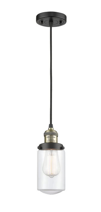 Innovations 201C-BAB-G312 One Light Mini Pendant, Black Antique Brass