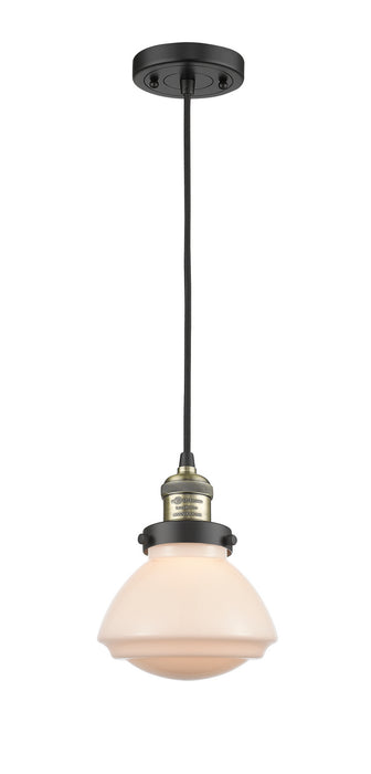 Innovations 201C-BAB-G321 One Light Mini Pendant, Black Antique Brass