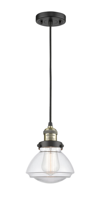 Innovations 201C-BAB-G322 One Light Mini Pendant, Black Antique Brass