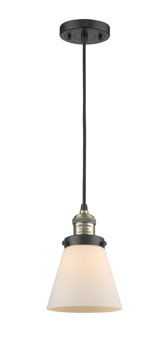 Innovations 201C-BAB-G61 One Light Mini Pendant, Black Antique Brass