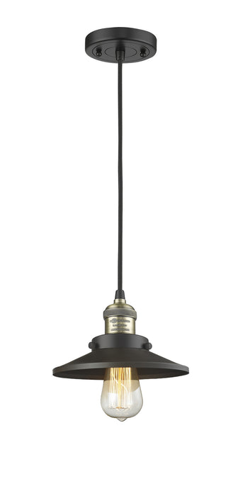 Innovations 201C-BAB-M6 One Light Mini Pendant, Black Antique Brass