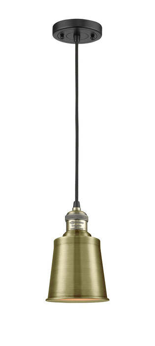 Innovations 201C-BAB-M9-AB One Light Mini Pendant, Black Antique Brass