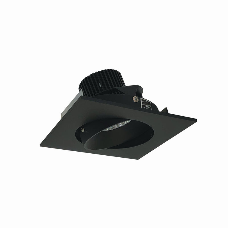 Nora Lighting NIO-4SC50XBB 4" Square Cone Regress Adj, Black Reflector / Black Flange