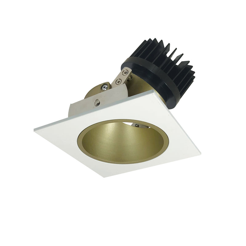 Nora Lighting NIO-4SD30XCHMPW/HL Adjustable Trim, Champagne Haze Reflector / Matte Powder White Flange