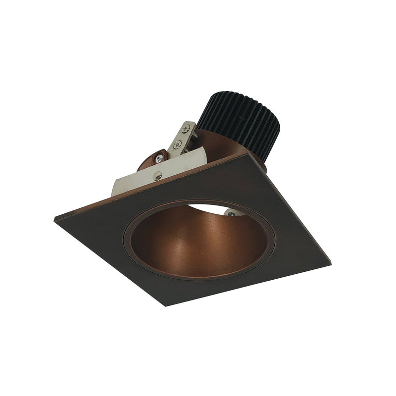 Nora Lighting NIO-4SD50XBZ 4" Square Deep Regress Adj, Bronze Reflector / Bronze Flange