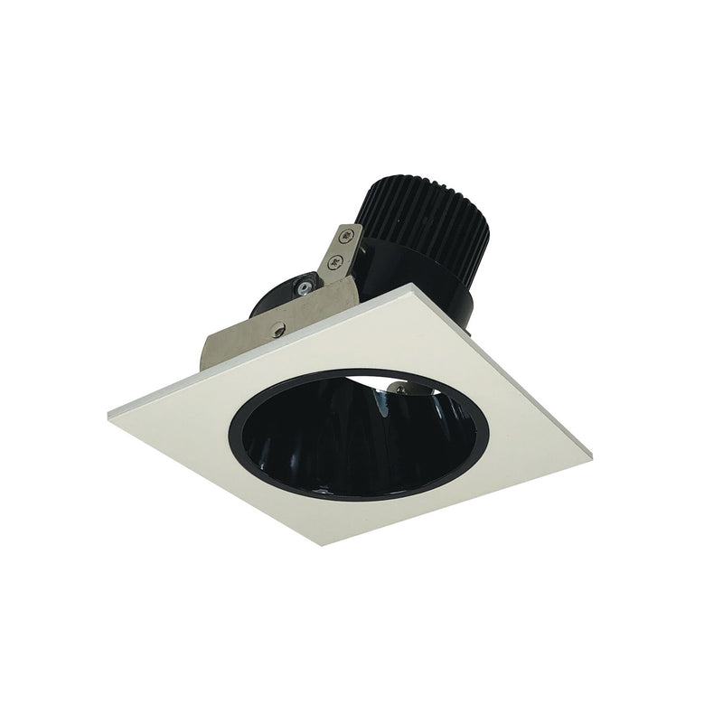 Nora Lighting NIO-4SDCDXBW 4" Square Deep Regress Adj, Black Reflector / White Flange