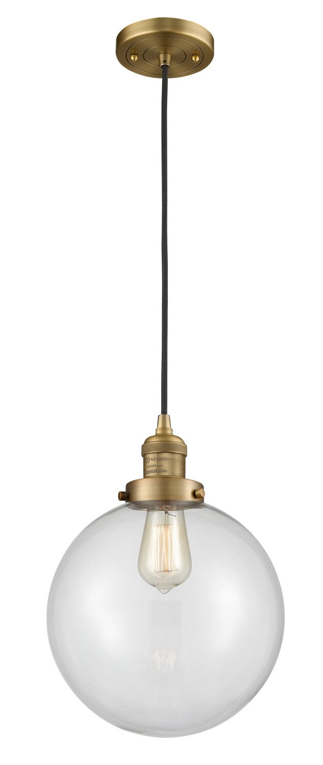 Innovations 201C-BB-G202-10-LED LED Mini Pendant, Brushed Brass