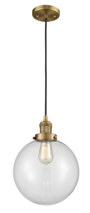 Innovations 201C-BB-G202-10-LED LED Mini Pendant, Brushed Brass