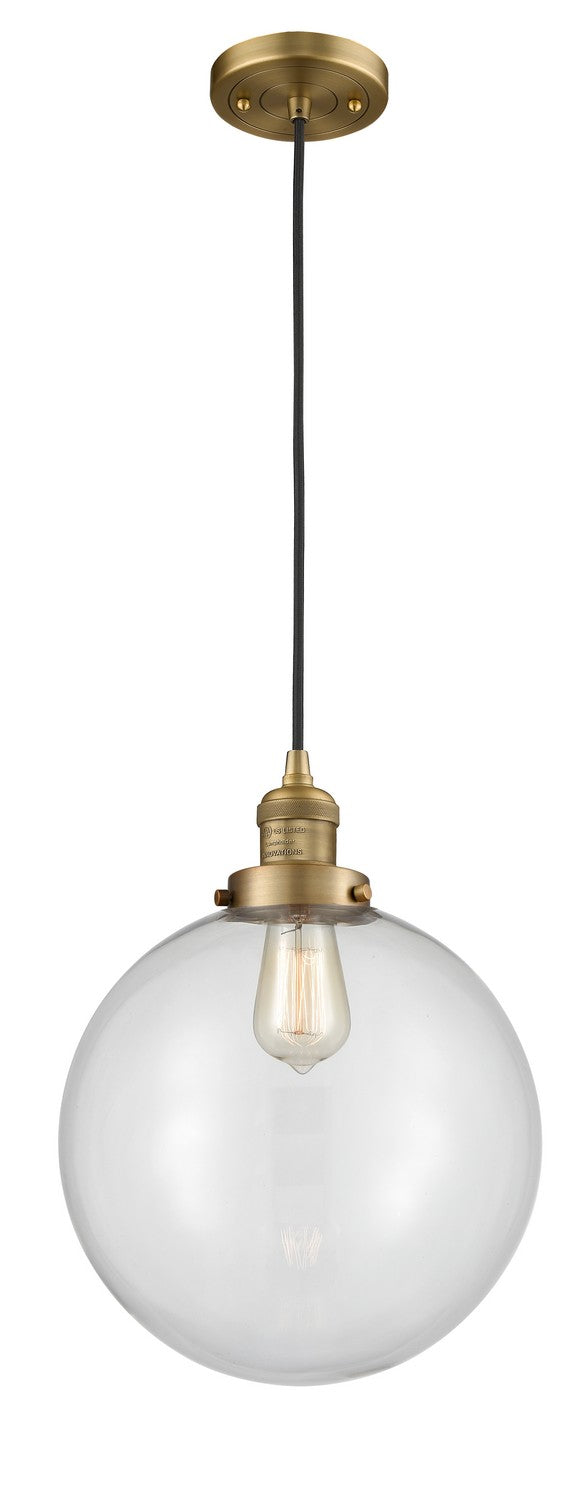Innovations 201C-BB-G202-12-LED LED Mini Pendant, Brushed Brass