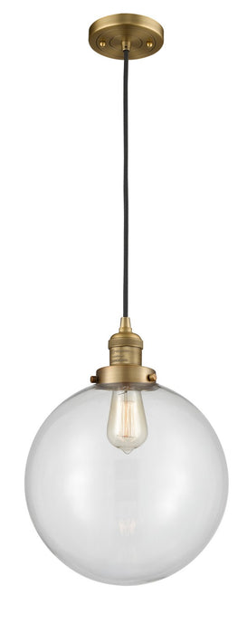 Innovations 201C-BB-G202-12-LED LED Mini Pendant, Brushed Brass