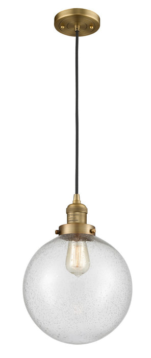 Innovations 201C-BB-G204-10-LED LED Mini Pendant, Brushed Brass