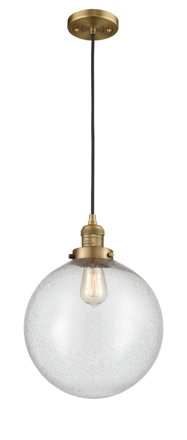 Innovations 201C-BB-G204-12 One Light Mini Pendant, Brushed Brass