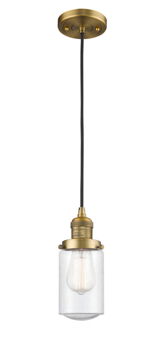Innovations 201C-BB-G314 One Light Mini Pendant, Brushed Brass