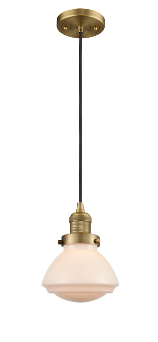Innovations 201C-BB-G321 One Light Mini Pendant, Brushed Brass