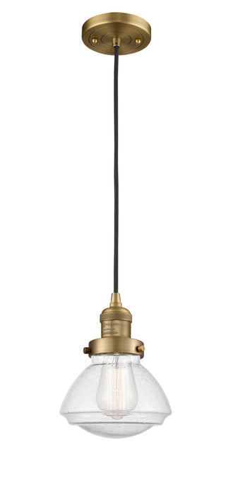 Innovations 201C-BB-G324 One Light Mini Pendant, Brushed Brass