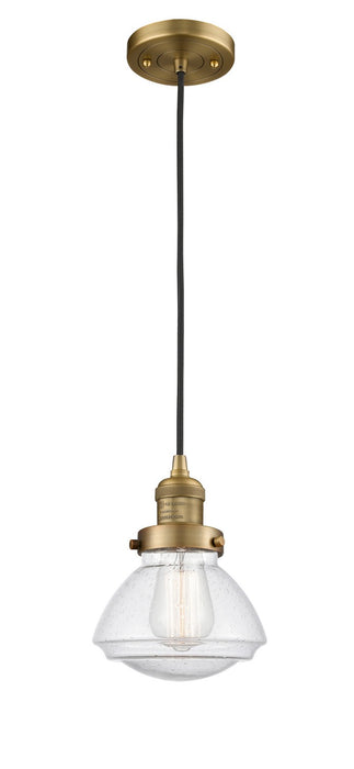 Innovations 201C-BB-G324-LED LED Mini Pendant, Brushed Brass